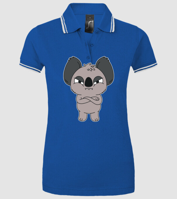 Koala Supărat model albastru regal pe tricou