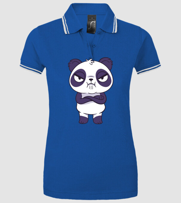 Panda furios model albastru regal pe tricou