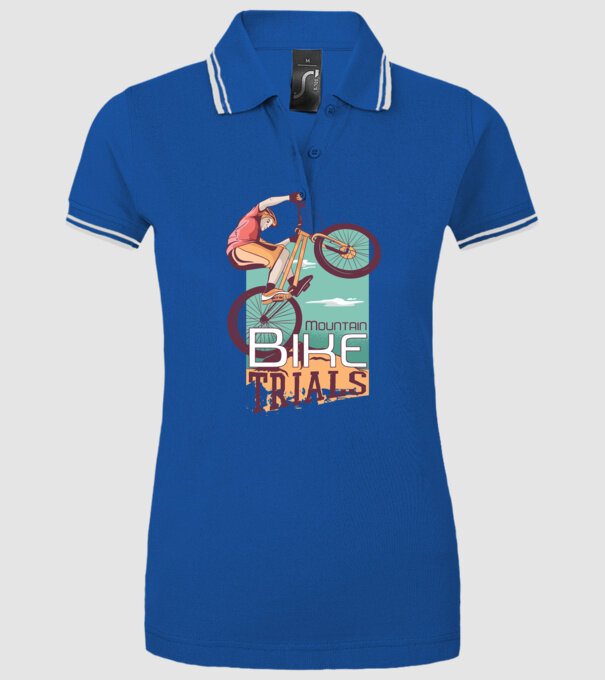 Truc Mountainbike model albastru regal pe tricou