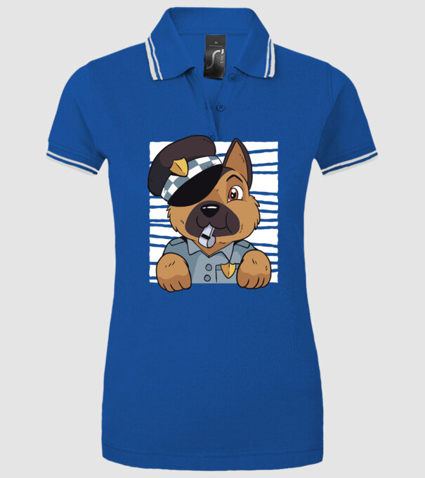 Ciobănesc german câine de poliție model albastru regal pe tricou