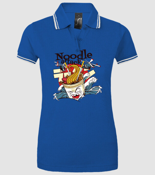 Noodle Attack model albastru regal pe tricou