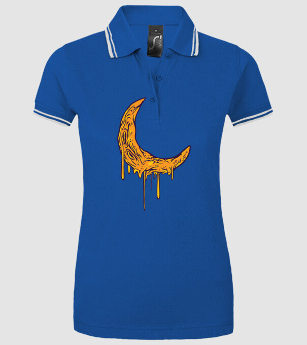 Luna topindu-se model albastru regal pe tricou