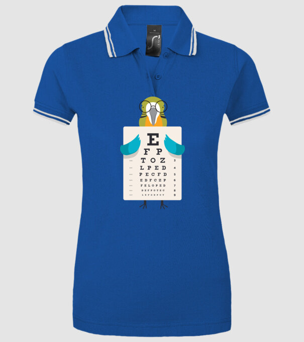 Oftalmolog papagal model albastru regal pe tricou