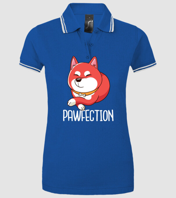 Pawfection Shiba Perfect model albastru regal pe tricou