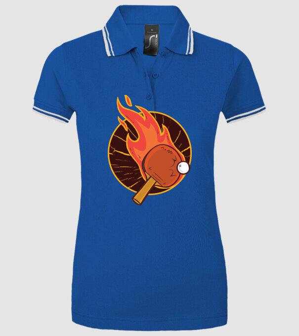 Paletă de ping-pong model albastru regal pe tricou