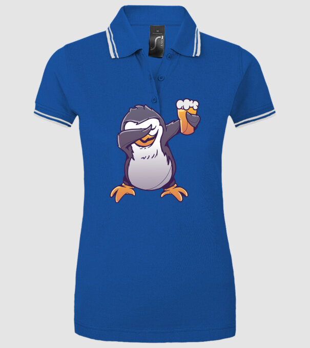 Pinguin cu Bere DAB model albastru regal pe tricou