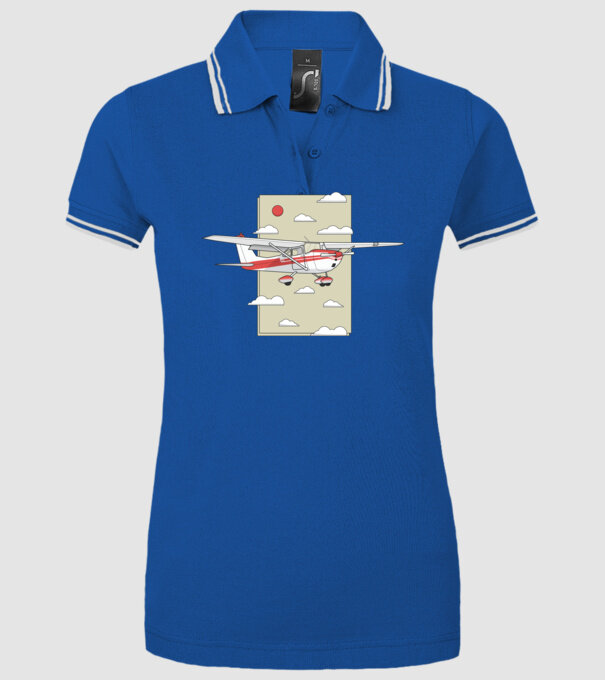 Avion cu elice model albastru regal pe tricou