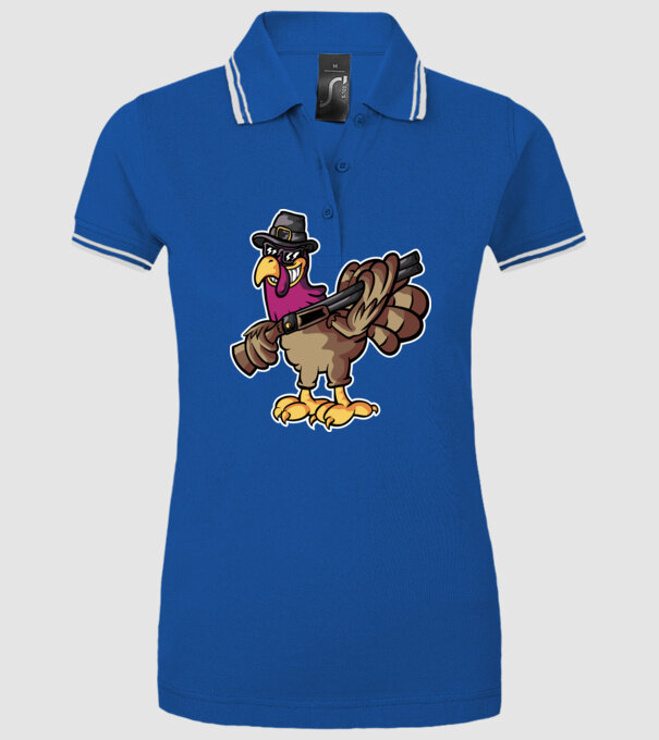 Shotgun Curcan model albastru regal pe tricou