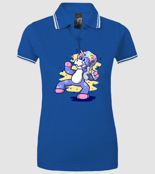 Unicorn beat model albastru regal pe tricou