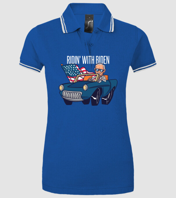 'Ridin'' with Biden - SUA 2020 alegeri' model albastru regal pe tricou