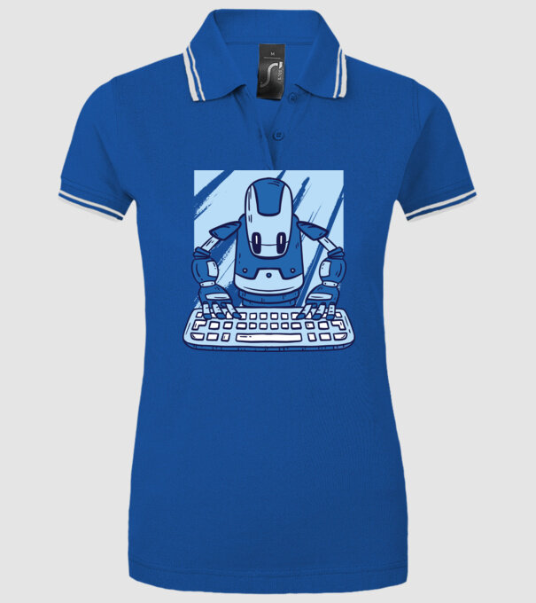 Automatizare robot model albastru regal pe tricou