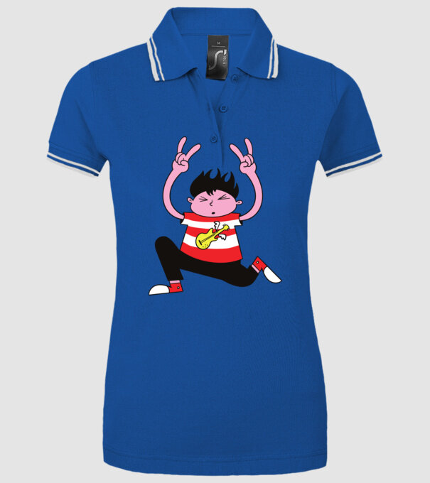 Băiat Rocker model albastru regal pe tricou