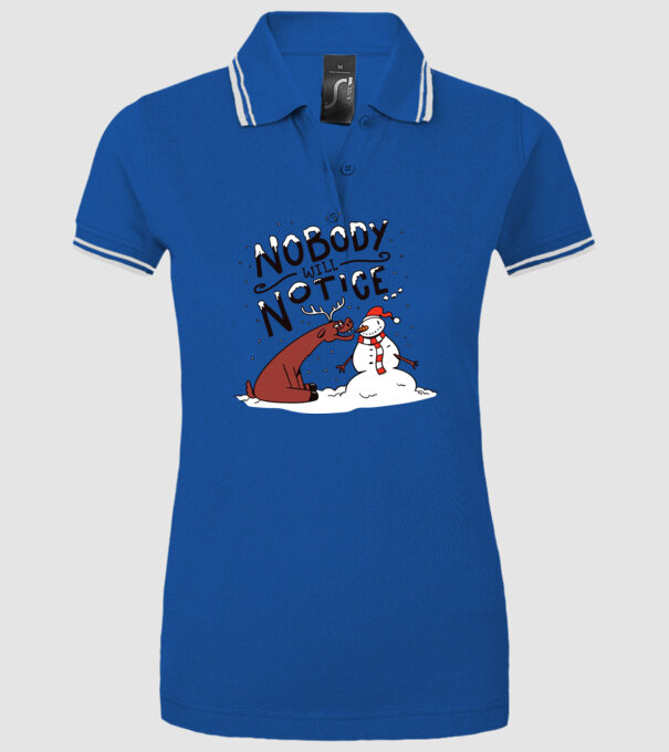 Nimeni nu va observa Om de zăpadă model albastru regal pe tricou