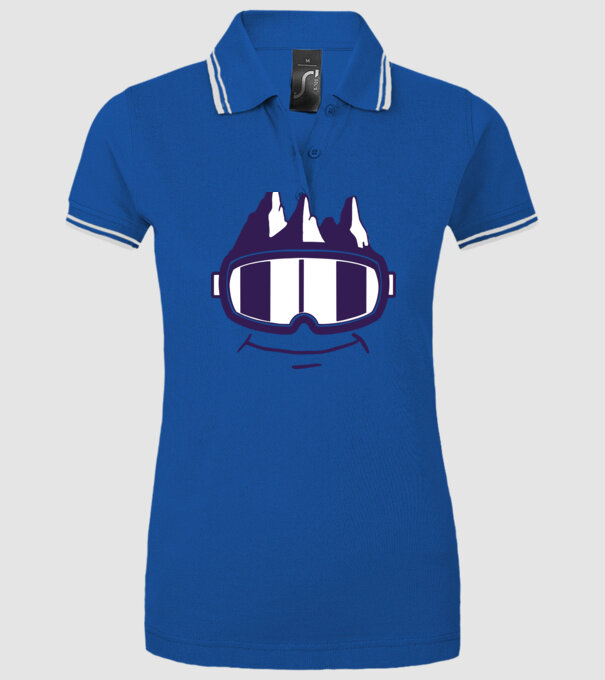 Ochelari de schi Smiley model albastru regal pe tricou