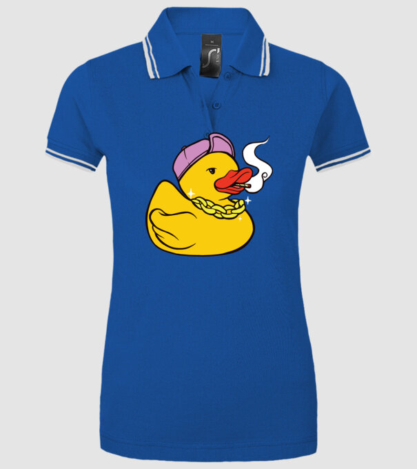 rățușcă de cauciuc Smoker model albastru regal pe tricou