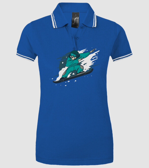 Schelet Snowboard DAB model albastru regal pe tricou