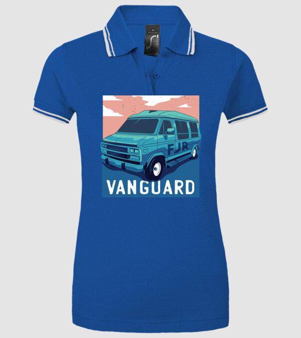 Microbus Sport Autocaravană model albastru regal pe tricou