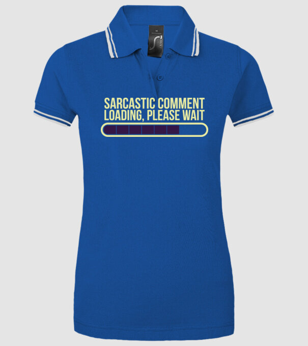 Comentariu sarcastic încărcare în curs model albastru regal pe tricou