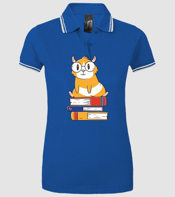 Porcușor de Guineea pe cărți model albastru regal pe tricou
