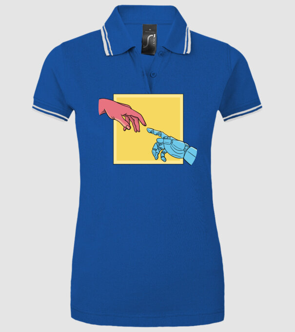 Robot creație model albastru regal pe tricou