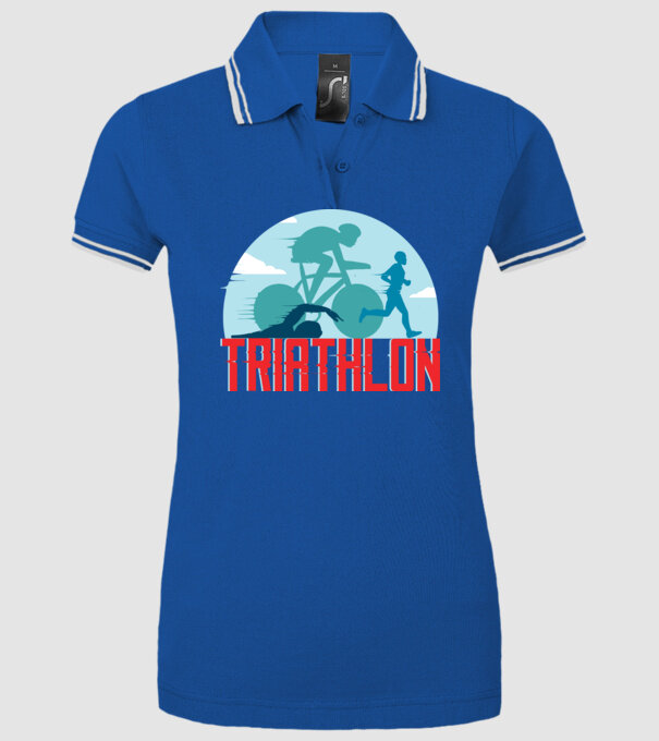 Triatlon Sport model albastru regal pe tricou