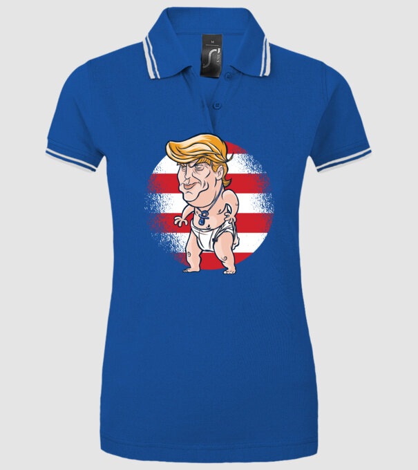 Trump Baby tricou amuzant model albastru regal pe tricou