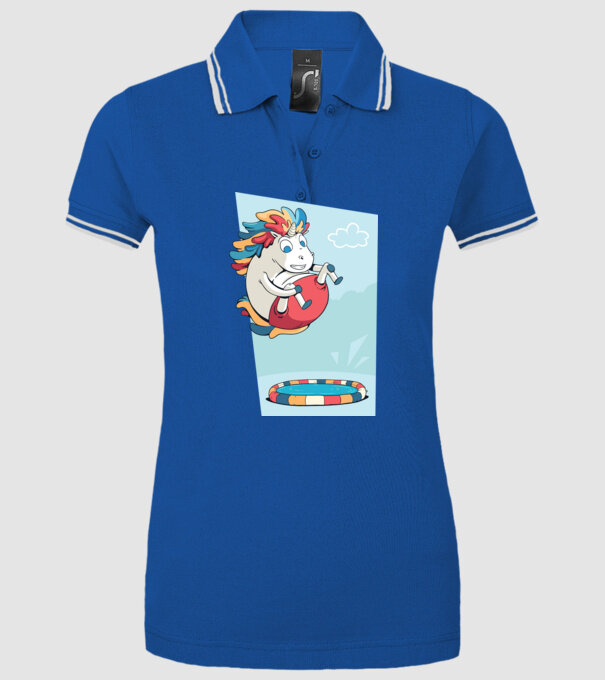 Bombă Unicorn model albastru regal pe tricou