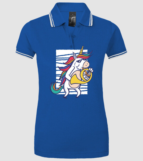 Unicorn Corn model albastru regal pe tricou