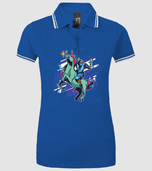 Unicorn Ninja model albastru regal pe tricou