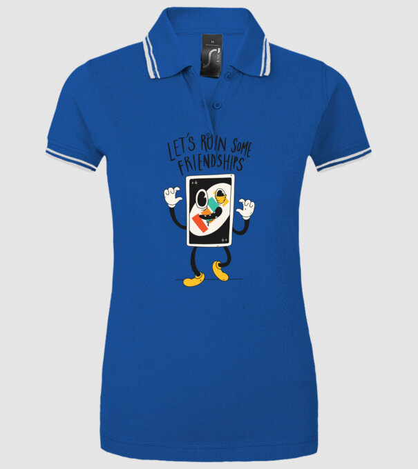 UNO +4 Cărți model albastru regal pe tricou