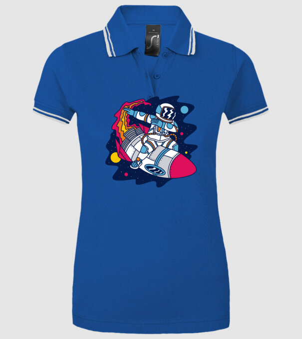 Astronaut DAB model albastru regal pe tricou