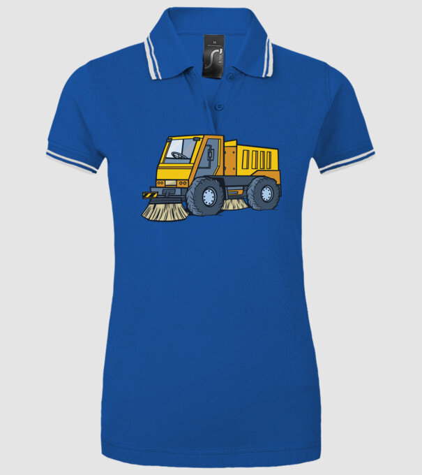 Camion spălare străzi model albastru regal pe tricou