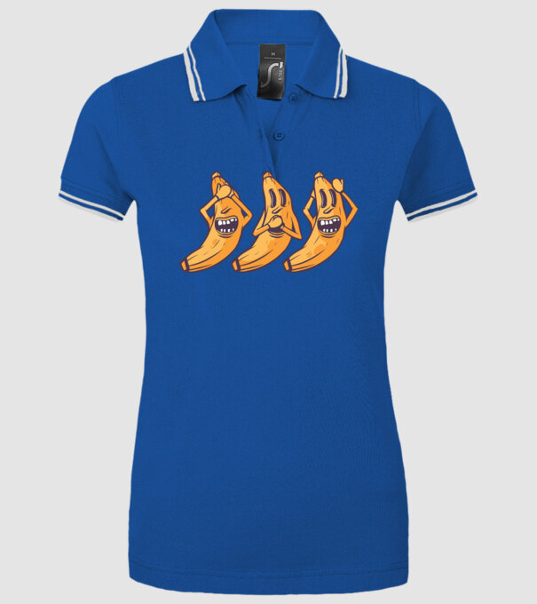 Banane amuzante - Nu vede, nu vorbește, nu aude model albastru regal pe tricou