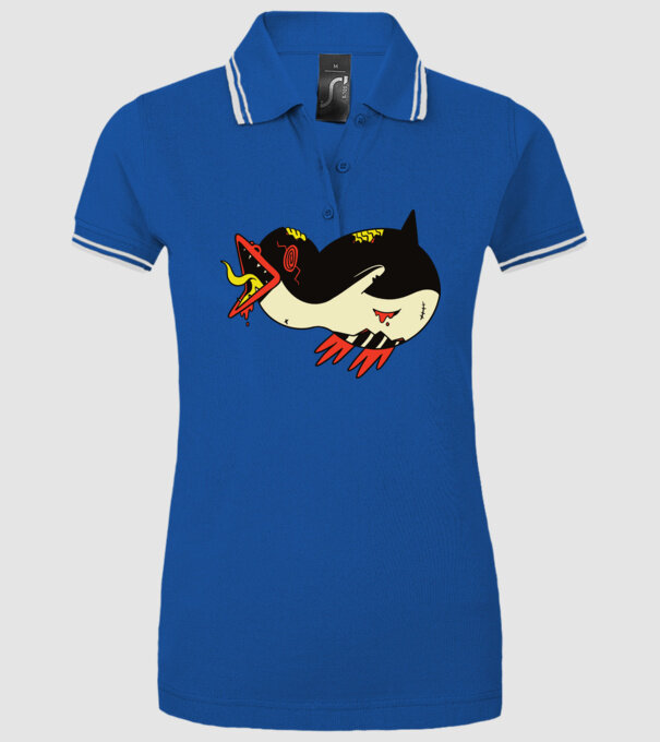 Pinguin Zombie model albastru regal pe tricou