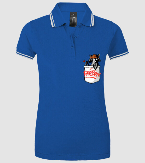 Raton de buzunar model albastru regal pe tricou