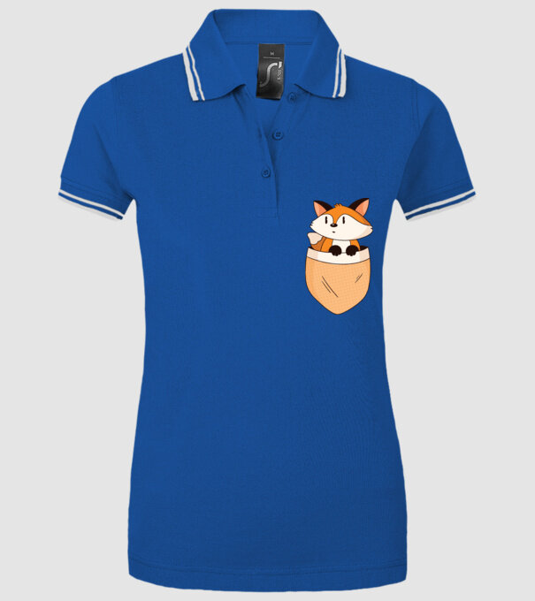 Vulpe de buzunar model albastru regal pe tricou