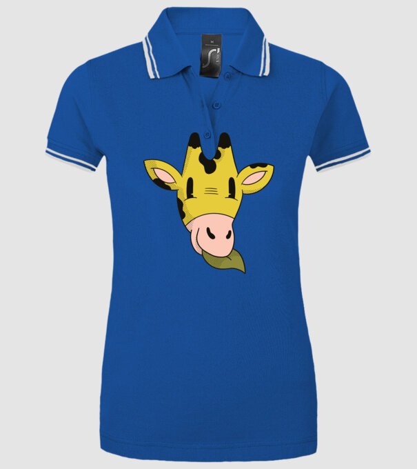 Cap Girafă model albastru regal pe tricou