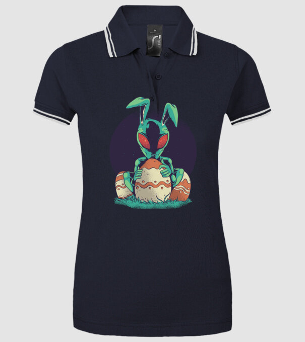 Paște Alien model albastru închis pe tricou