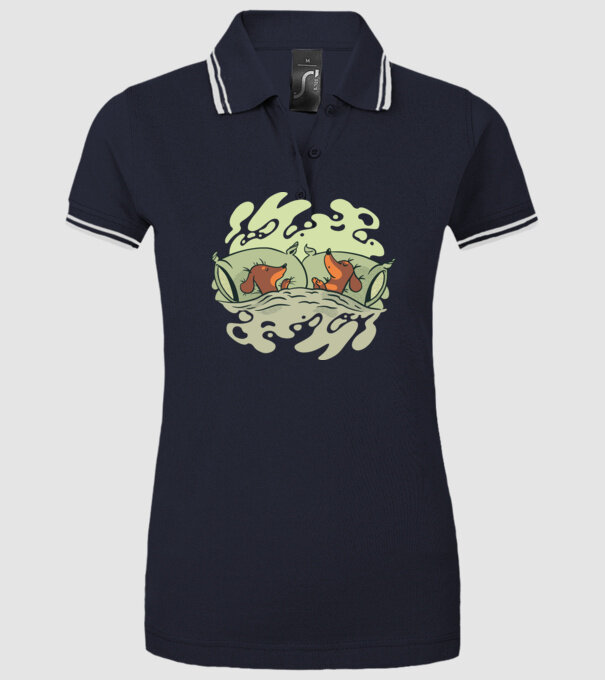 Teckeli dormind model albastru închis pe tricou