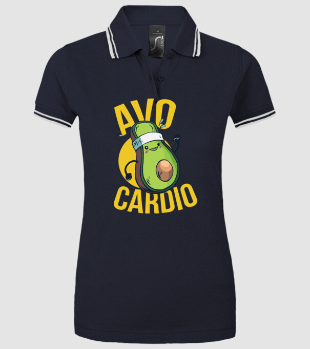 Avo Cardio Antrenament Avocado model albastru închis pe tricou