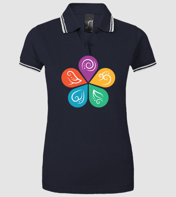 Ayurveda model albastru închis pe tricou