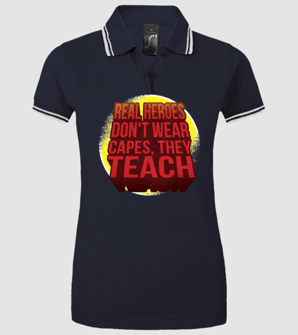 Adevărații eroi predau model albastru închis pe tricou