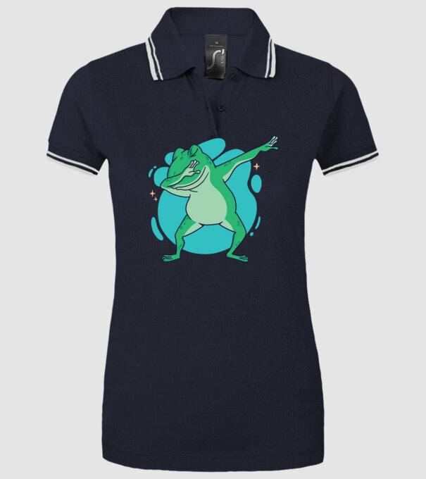 Broască DAB model albastru închis pe tricou
