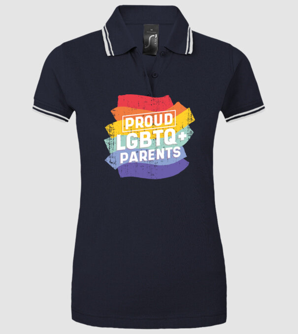 Părinți mândri LGBTQ model albastru închis pe tricou