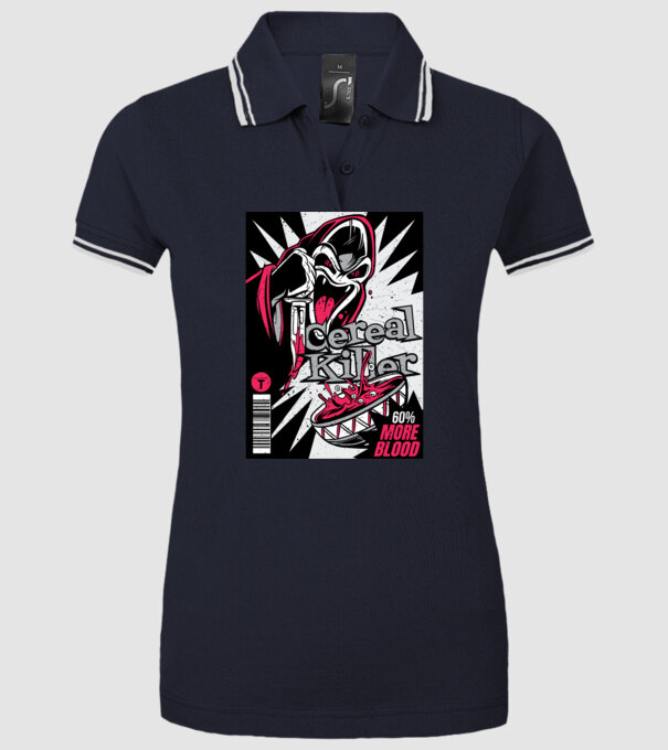 Cereal Killer model albastru închis pe tricou