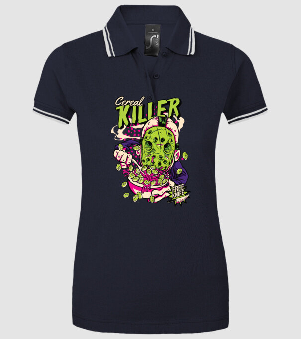 Cereal Killer model albastru închis pe tricou