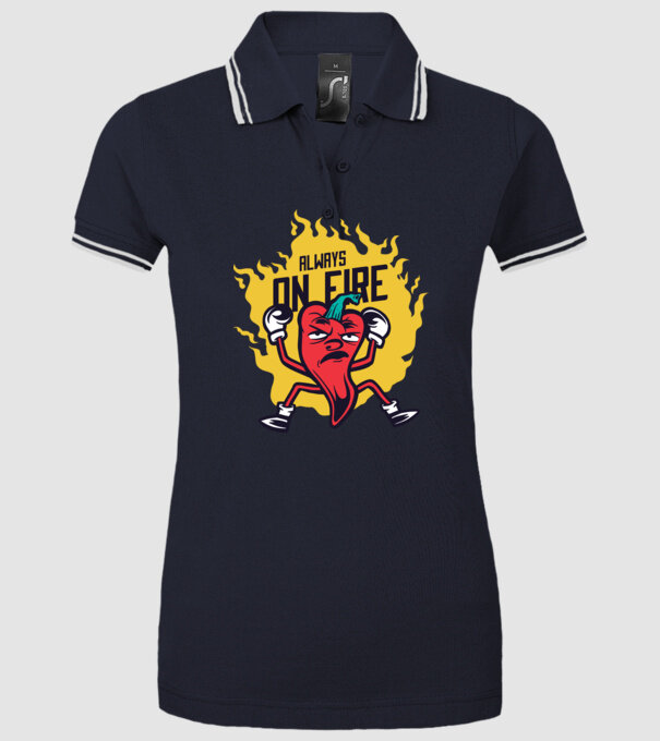 Ardei Chili model albastru închis pe tricou