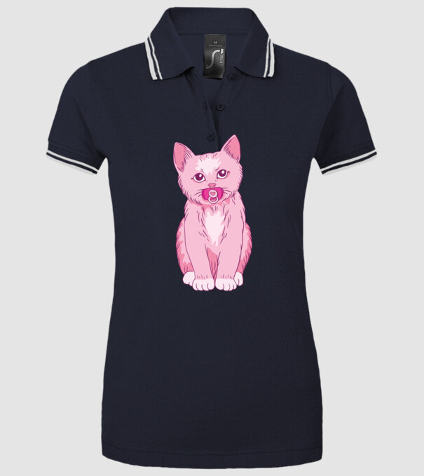 Pisică Baby model albastru închis pe tricou