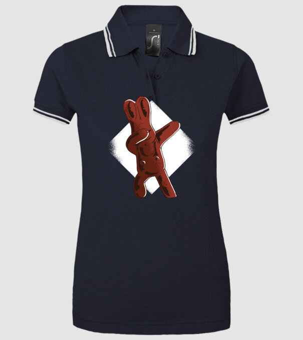 Iepuraș de Ciocolată model albastru închis pe tricou