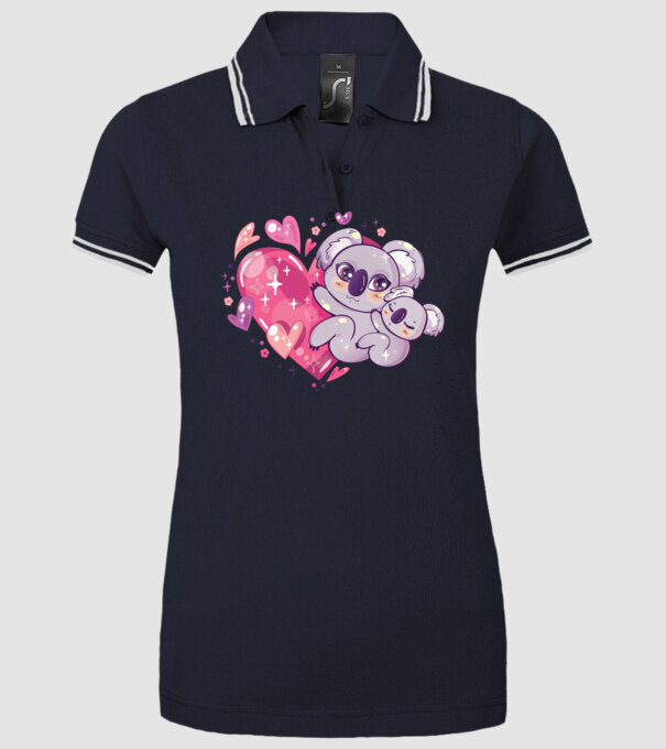 Koala drăguță Anime model albastru închis pe tricou